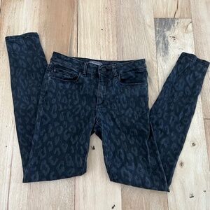 DL1961 Girls Chloe Black Leopard Stretch Skinny Jeans Sz. 14